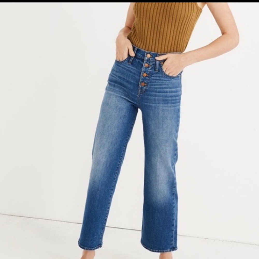 NWOT Madewell Slim Wide-Leg Jeans Button Fly